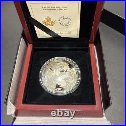 Canada 2017 $50 Maple Leaves in Motion. 9999 Fine Silver Coin
