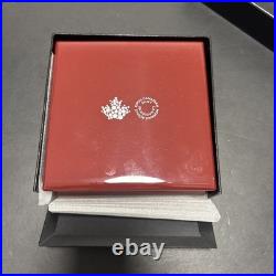 Canada 2017 $50 Maple Leaves in Motion. 9999 Fine Silver Coin