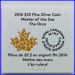 Canada 2017 EXCLUSIVE Masters Club Coin Series #2 99.99% Pure Silver Orca