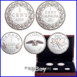 Canada 2017 Legacy of Penny 5 Coin Silver Proof Cents Set with Rose Gold Plating