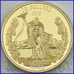 Canada 2018 $20 A Modern Allegory Borealia 1 oz Pure Silver Gold-Plated Coin
