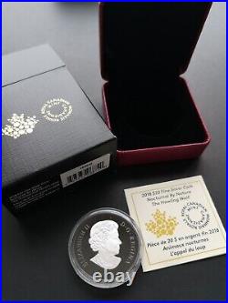 Canada 2018 $20 Fine Silver Coin The Howling Wolf