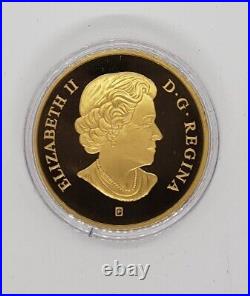 Canada 2018 $20 Modern Allegory Borealia. 9999 Silver Gold Plated Proof Coin
