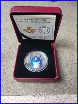 Canada 2019 $25 Fine Silver Coin Transformers Optimus Prime