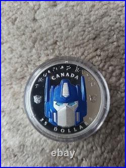 Canada 2019 $25 Fine Silver Coin Transformers Optimus Prime