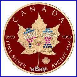 Canada 2019 5$ Maple Leaf Valentine's Day 1 Oz Silbermünze. Geringe Auflage