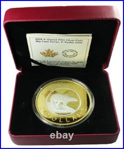 Canada 2019 5-Ounce Fine Silver Coin Big Coin Series 2-Dollar Coin