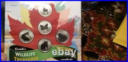 Canada 2019 Wildlife Set Of Five 50 Cent Coins Canada 2019 Wildlife Set Of Five 50 Cent Coins