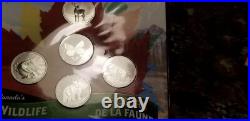 Canada 2019 Wildlife Set Of Five 50 Cent Coins Canada 2019 Wildlife Set Of Five 50 Cent Coins