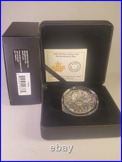 Canada 2020 $20 Fine Silver Coin Rememberance Day (1 oz. 99.99 % pure)