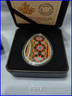 Canada 2020 20$ Traditional Ukrainian Pysanka Egg Shape 1oz Silver Coloured Coin