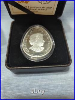 Canada 2020 20$ Traditional Ukrainian Pysanka Egg Shape 1oz Silver Coloured Coin