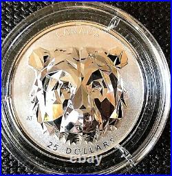Canada 2020 Multifaceted Animal Grizzly Bear High Relief 1oz Silver Coin