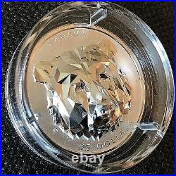 Canada 2020 Multifaceted Animal Grizzly Bear High Relief 1oz Silver Coin