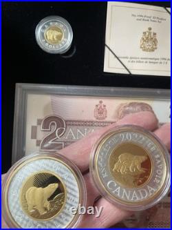 Canada 2021+2022 Masters Club 2oz Silver Toonies & $2 Silver Piedfort Set