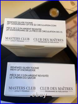 Canada 2021+2022 Masters Club 2oz Silver Toonies & $2 Silver Piedfort Set
