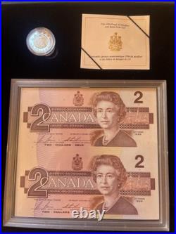 Canada 2021+2022 Masters Club 2oz Silver Toonies & $2 Silver Piedfort Set