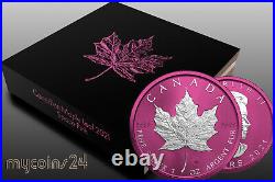 Canada 2021 $5 Maple Leaf SPACE PINK 1 oz
