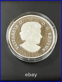 Canada 2021 Robert Bateman 10 oz Silver Wolf Coin, Mintage 800 With Box & COA