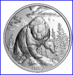 Canada 2023 $20 GREAT HUNTERS GRIZZLY BEAR 1 oz Ultra-High Relief Silver Coin