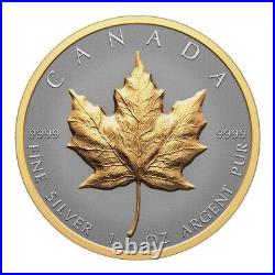 Canada 2023 20$ Maple Leaf SML Ultra High Relief Gold Plating 1 oz Silver Coin