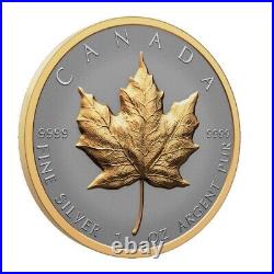 Canada 2023 20$ Maple Leaf SML Ultra High Relief Gold Plating 1 oz Silver Coin