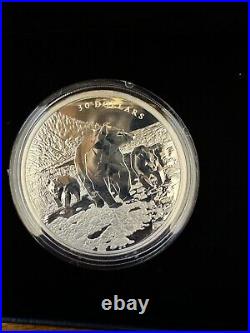 Canada 2023'Grizzly Bears Multifaceted Animal Family' Proof $30 Silver Coin