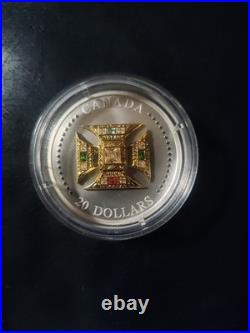 Canada 2023'St. Edward's Crown' Proof $20 Silver Coin 1oz with Coloured stones