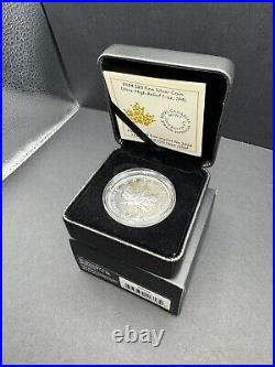 Canada 2024 1oz $20 Fine Silver Coin Ultra-High Relief Silver Maple Leaf. 9999