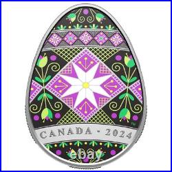 Canada 2024 $20 Pysanka Egg. 9999 Fine Silver Coin