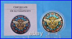 Canada 2024 year Honey, bee colored 5 dollars silver coin