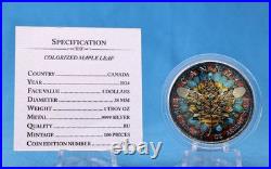 Canada 2024 year Honey, bee colored 5 dollars silver coin
