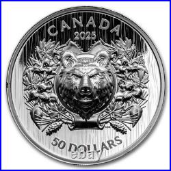 Canada 2025 $50 Heraldic Bear 2.47 oz Pure Proof EHR/UHR Silver Coin. 9999