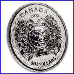 Canada 2025 $50 Heraldic Bear 2.47 oz Pure Proof EHR/UHR Silver Coin. 9999