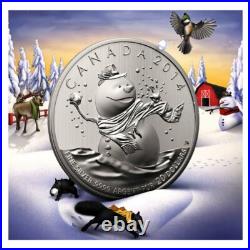 Canada $20 Dollars Pure Silver Coin, Winter Holiday SNOWMAN, 2014