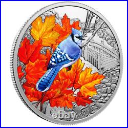 Canada $20 Dollars Silver Coin, Fauna, Birds of Canada BLUE JAY, 2021