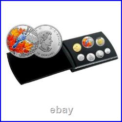 Canada $20 Dollars Silver Coin Set, Colorful BIRDS Blue Jay, 2021