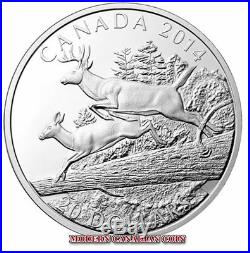 Canada $20 Fine Silver Coins -series Of 4 Coins The White-tailed Deer 2014