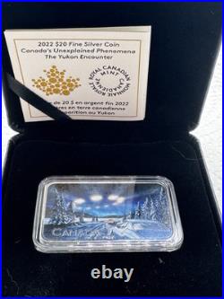 Canada $20 Silver Coin Yukon Encounter Phenomena, Glow in the Dark UFO 2022 Canada $20 Silver Coin Yukon Encounter Phenomena, Glow in the Dark UFO 2022
