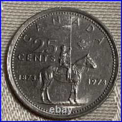 Canada 25 Cents Commemorative RCMP 100th Anniversary Silver Coin, large bust