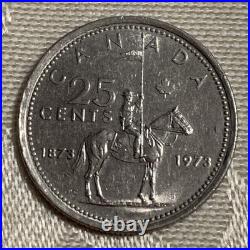 Canada 25 Cents Commemorative RCMP 100th Anniversary Silver Coin, large bust
