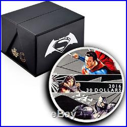 Canada 2 oz 2016 $30 Batman VS Superman Dawn of Justice Fine Silver Coin
