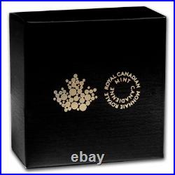 Canada $5 Dollars Silver Coin, Engraved Rose Gold Plated Maple Leaf 2023