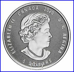 Canada $5 Silver Coin, Birthstone MARCH, Swarovski Crystals, UNC, 2020