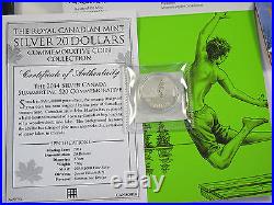 Canada. 999 Silver 20 Dollar Coin Collection 7 Coins + COA's