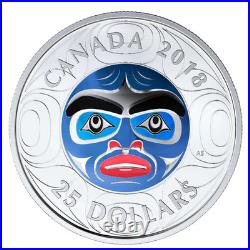 Canada Ancestor Moon Mask $25 Pure Silver, High Relief, 7-Coin Set, 2018