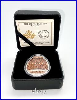 Canada Coin 2023 Ukrainian Pysanka $20 Proof 99.99 % Pure Silver Egg-Shaped Canada Coin 2023 Ukrainian Pysanka $20 Proof 99.99 % Pure Silver Egg-Shaped