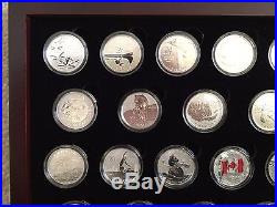 Canada Complete Collection of $20 & $25 Face Value Coins 26 Silver Coins Maple