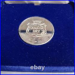 Canada Dry. 999 Fine Silver Promotional Medallion With Certificate of Authenticity