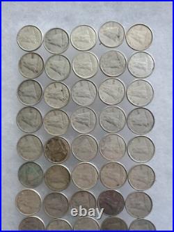 Canada Elizabeth II Silver Dime Canadian Ten Cents Coin -80% Silver lot of 50